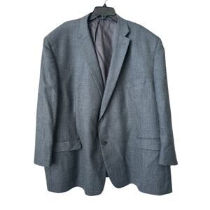 Ralph Lauren Men’s Gray 100% Wool Two-Button Blazer Jacket Coat Size 56R Classic